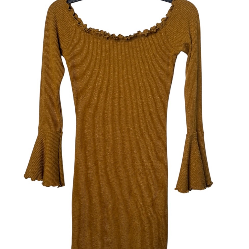 Better Be Mustard Long Sleeve Dress